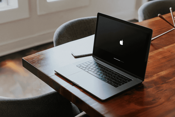 Macbook laptop on table